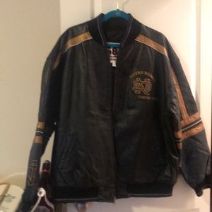 Men’s leather Notre Dame Jacket